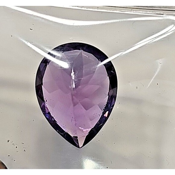 Natural Purple Amethyst Pear 7.48 Carat Loose Gemstone COA Jewelry Making - Picture 4 of 12
